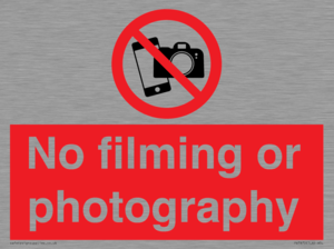 No filming or photography